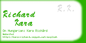 richard kara business card