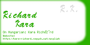richard kara business card